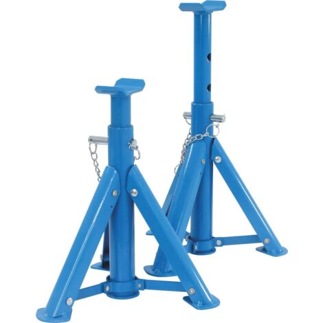 Juego de 2 caballetes plegables para coche con capacidad de 2000 kg,Regulables en altura, seguros y resistentes, Ideal para talleres y garajes.