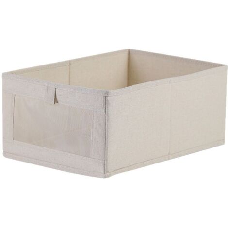 Juego de 2 cajas de almacenamiento para armario - Con ventana transparente - Para ropa, libros, cosméticos (41 x 28 x 17 cm)