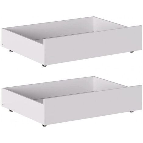Juego de 2 cajones debajo de la cama 100,5x68 cm blanco mate - Graz