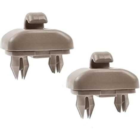 Juego de 2 clips para parasol de coche, ganchos para parasol, compatibles con Audi A1, A3, A4, A5, Q3, Q5 (8E0, 857, 562), A7, B6, B7, B8, S4, S5, color beige