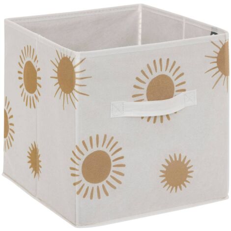 Juego de 2 cubos de almacenaje infantilSoleil cartón - amarillo ocre - Atmosphera créateur d'intérieur