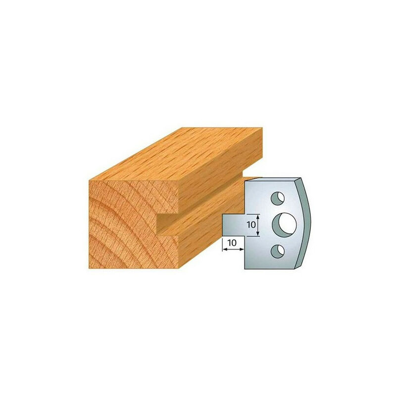

Juego de 2 cuchillas perfiladas de acero Ht.40 mm N°091 - Leman