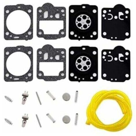 Juego de 2 diafragmas de carburador con manguera - Para motosierras Husqvarna 235, 236, 240 - Reemplaza a Zama RB-149, C1T-EL41A, C1T-W33, C1T-W33A, C1T-W33B y C1T-W33C-Crezuo