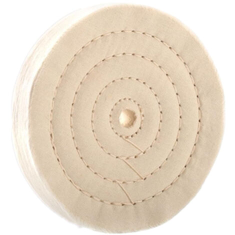 Juego de 2 discos de pulido, 15 cm (poros de 12 mm, sin piel, 50 capas), para amoladoras de banco, fabricados en algodón con efecto espejo.