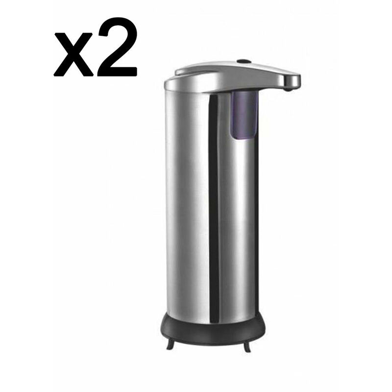 

Juego de 2 dispensadores de jabón automáticos CLEANY con sensor de movimiento de 300 ml para cocinas, baños, hoteles y restaurantes