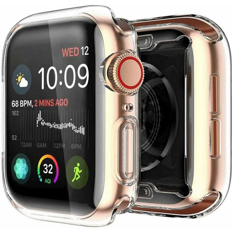 

[Juego de 2] Estuche protector para Apple Watch Series 6 / SE / Series 5 / Series 4 40 mm, estuche para iwatch Protector de pantalla de TPU suave y