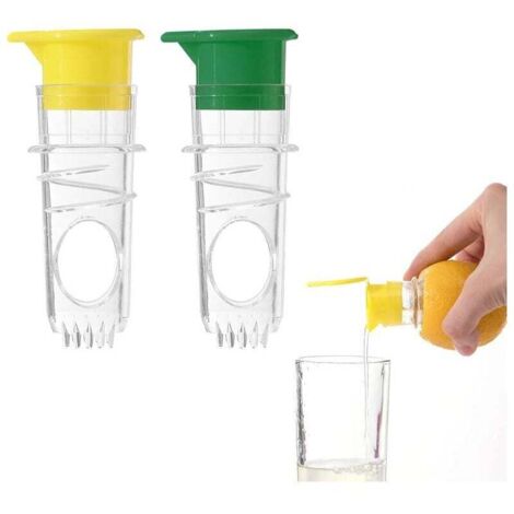 Juego de 2 exprimidores manuales de cítricos y 1 exprimidor pequeño de acero inoxidable – exprimidor manual de cítricos – vertedor de limas con forma de elefante – exprimidor manual de cítricos – pren