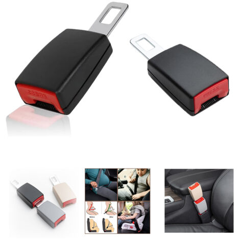 Juego de 2 extensores de cinturón de seguridad mejorados (mejor compatibilidad), hebilla de extensión de cinturón de seguridad compatible con extensor de cinturón de seguridad/negro