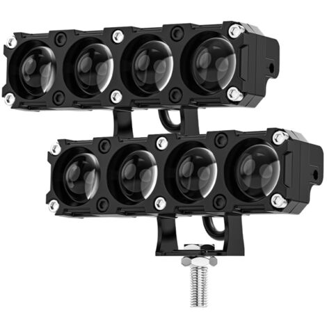 Juego de 2 faros LED para motocicleta, luz alta/baja bicolor, resistentes al agua IP68, 9-80V, para automóviles, motocicletas, camiones, SUV y embarcaciones. Adecuado para su uso en automóviles, motoc