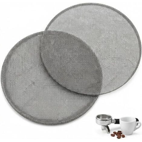 Juego de 2 filtros de café en disco, filtro de espresso de alta densidad de 51 mm para una extracción uniforme, filtro reutilizable de acero inoxidable 316L para portafiltro y máquina.