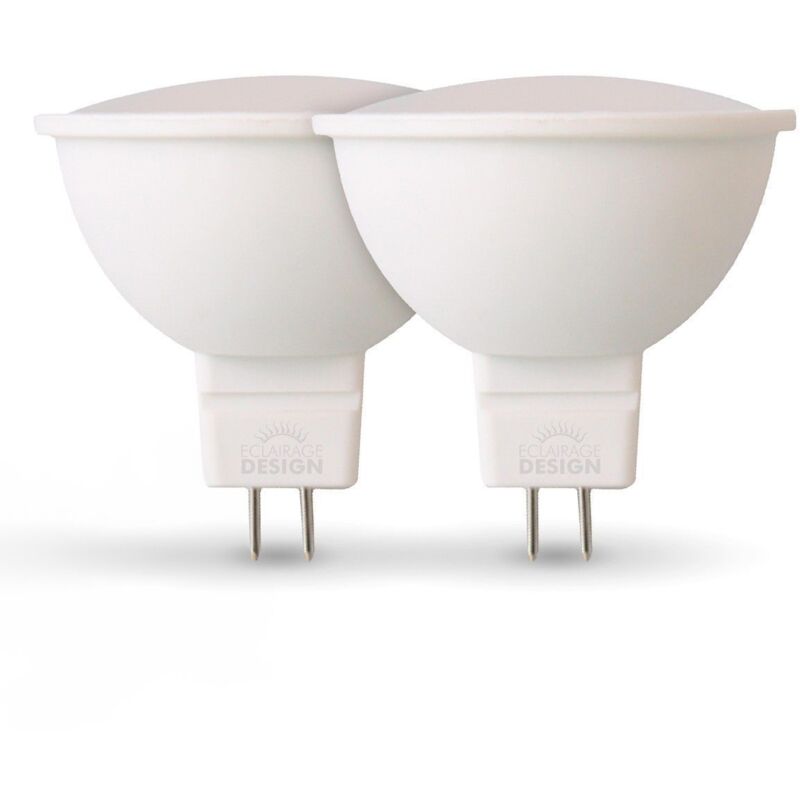 

Juego de 2 focos LED GU5.3 MR16 5W Eq 40W | Temperatura de color: Blanco cálido 2700K