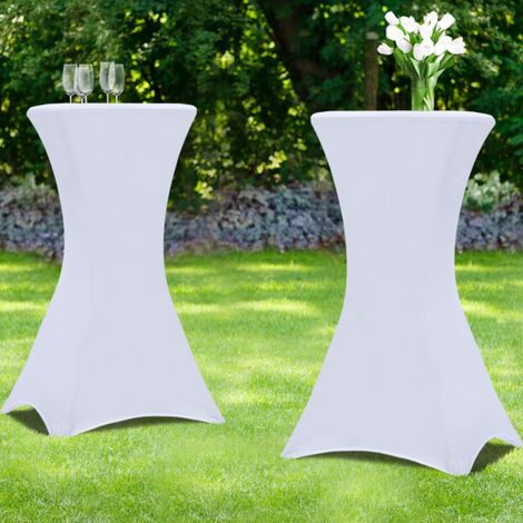 Juego de 2 fundas blancas para mesa plegable de 105 CM de altura