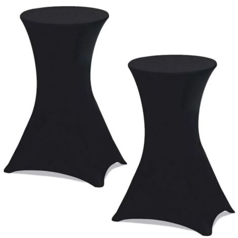 Juego de 2 fundas negras para mesa alta plegable de 110 CM (negra)