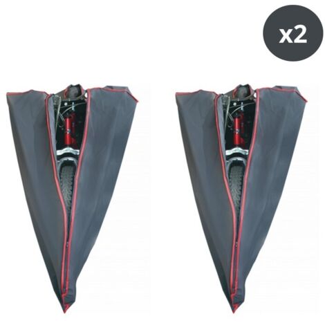 Juego de 2 fundas protectoras impermeables para bicicleta PVA gris MSV