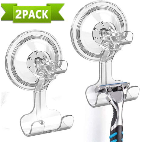 Juego de 2 ganchos con ventosa extraíbles y reutilizables para ducha y baño