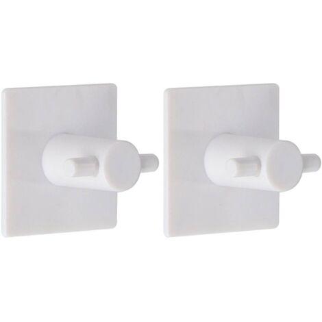 Juego de 2 ganchos cuadrados abs de 3m - blanco - Tendance