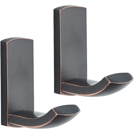 Juego de 2 ganchos para baño, toallero con gancho, accesorios de cocina, ganchos de latón, ganchos para ropa de exterior, montaje en pared resistente, accesorios de cocina y baño, montaje en puerta y 