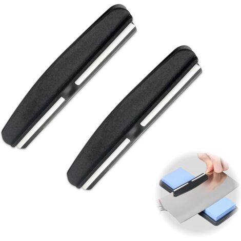 Juego de 2 guías para afilar cuchillos: soporte de ángulo manual de plástico ABS de alta densidad, diseño duradero y ligero, para principiantes.