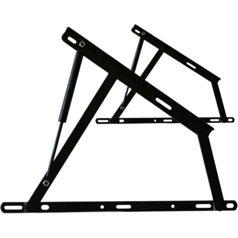 Juego de 2 HERRAJES + 2 AMORTIGUADORES de CANAPÉ, Sistema Completo de Elevación 1250 Newtons, Medidas Standard
