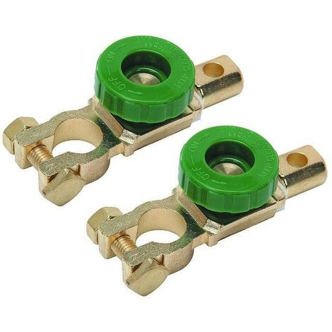 JUEGO DE 2 Interruptor de bateria/DESCONECTADOR DE BATERIA 12V 24V Enlace Interruptor Aislador de Bateria para Coche Camión Barco Vehículos