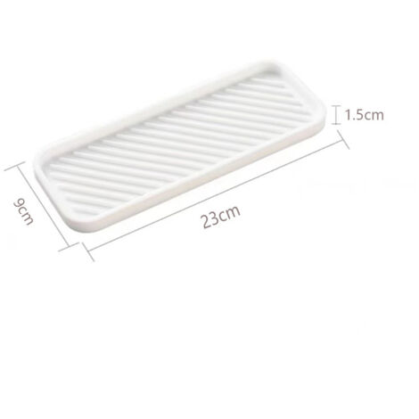Juego de 2 jaboneras de silicona para fregadero de cocina, baño, almacenamiento de esponjas de oficina, dispensador de jabón, color blanco.