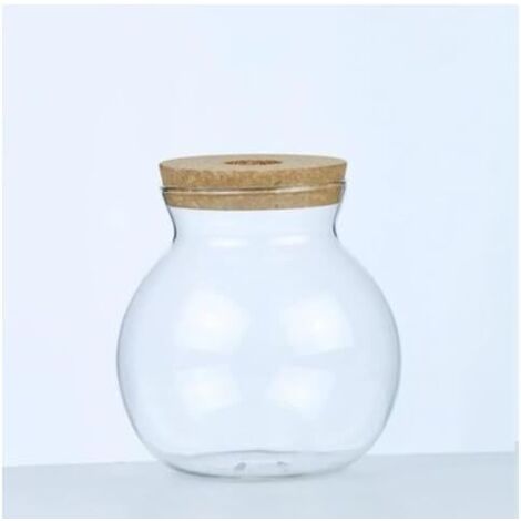 Juego de 2 jarrones de cristal iluminados - Estación de cultivo hidropónico - Estación de propagación de plantas - Con base de madera - 3 niveles de brillo ajustables - Para decoración de mesa, hidrop