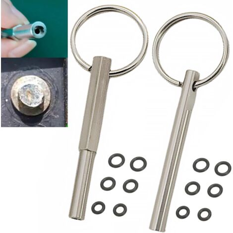 Juego de 2 llaves de cabeza ovalada con llavero, compatibles con las cafeteras automáticas Jura/Krups Siziliana/AEG para desmontar el grupo de extracción.