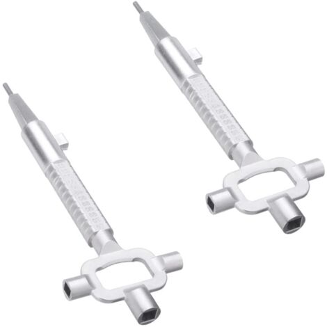 Juego de 2 llaves de construcción multifuncionales, accionamiento cuadrado, llave de arquitecto multifuncional de metal, llave de arquitecto de aleación de zinc, llave de construcción universal, llave