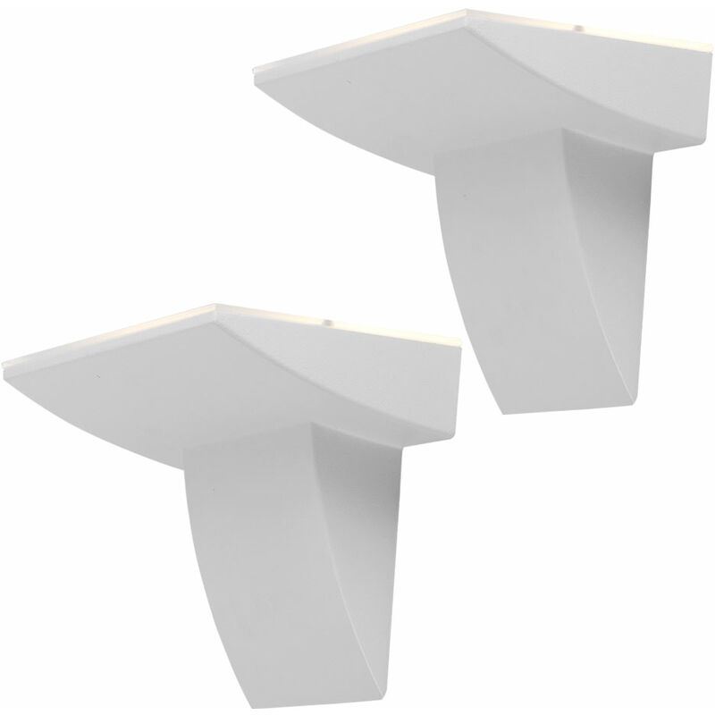 

Juego de 2 apliques LED para terraza de jardín, lámparas para exteriores, focos de fachada blancos, focos, iluminación de aluminio