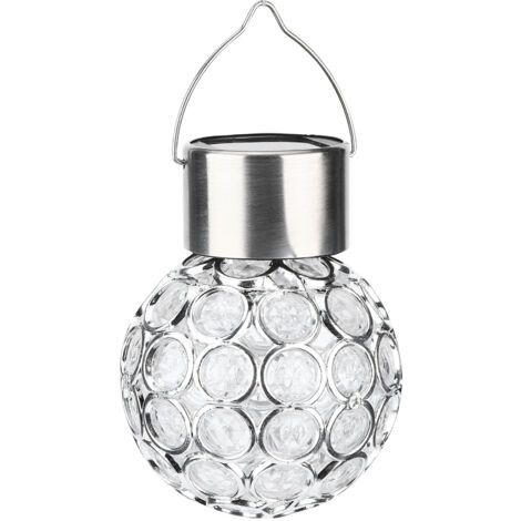 Juego de 2 luces LED solares colgantes en forma de bola, luz exterior con control de luz para decoración de jardín.