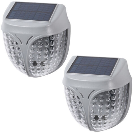 Juego de 2 luces solares magnéticas impermeables para macizos de flores, ideales para plantar.