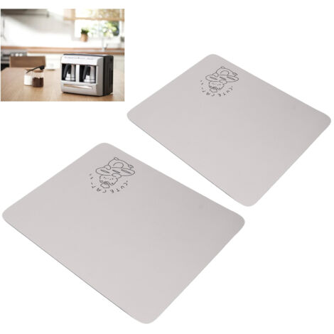 Juego de 2 manteles individuales para café, hechos de tierra de diatomeas, duraderos, impermeables, antideslizantes y absorbentes. Manteles individuales de cocina de 30 x 40 cm / 11,8 x 15,7 pulgadas.