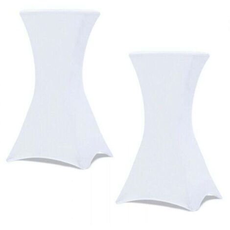 Juego de 2 manteles plegables blancos de 110x60cm de alto, decoración para banquetes
