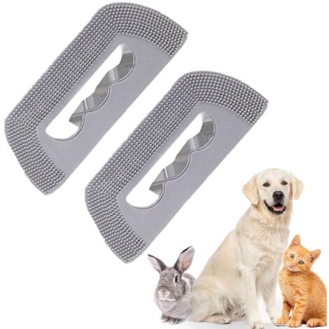 Juego de 2 mini cepillos para pelo de mascotas  Limpiador de esquinas y bordes para gatos, perros, sofás, camas, alfombras y pelo de mascotas.