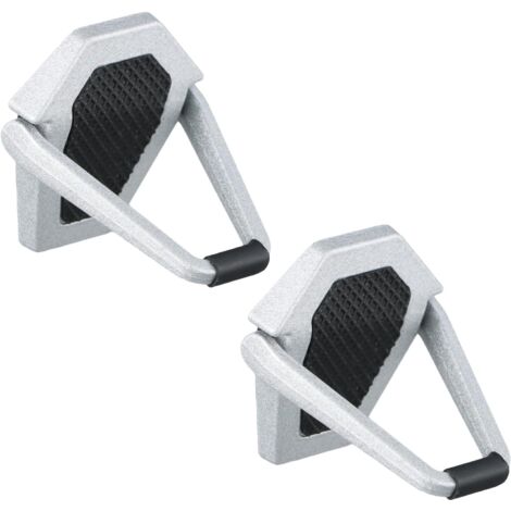 Juego de 2 mini soportes para portátil, fijaciones invisibles, autoadhesivos, plegables y portátiles, para teclado, con patas plegables.