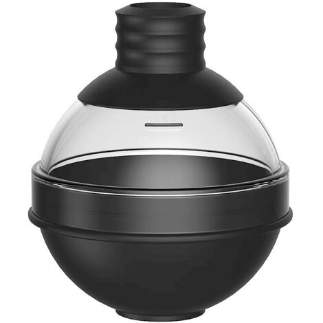 Juego de 2 moldes de silicona para cubitos de hielo con tapas de embudo, moldes de silicona sin BPA para whisky y cócteles, color negro.