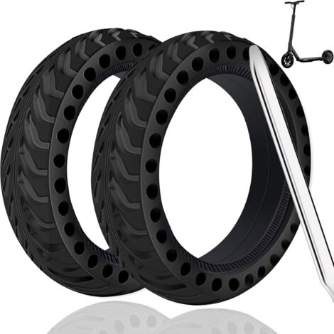 Juego de 2 neumáticos sólidos de 8,5 pulgadas para patinete eléctrico Xiaomi M365/Pro/GXL/XR/S2 y otros patinetes eléctricos, antideslizantes, delanteros y traseros completos.