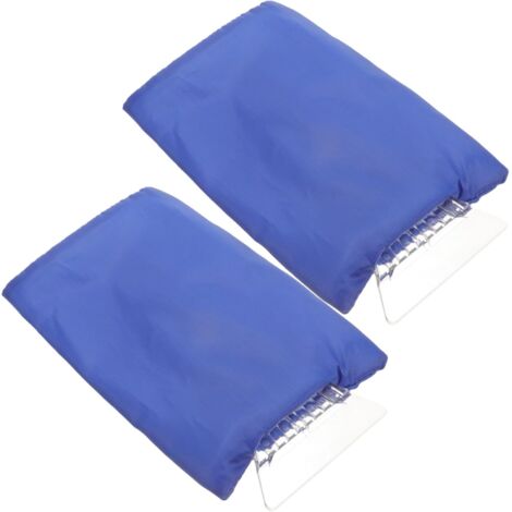 Juego de 2 palas de nieve para invierno, palas para quitar la nieve, herramientas para quitar la nieve, descongelante, rascador de ventanas de coche reemplazable, rascador de hielo práctico, azul