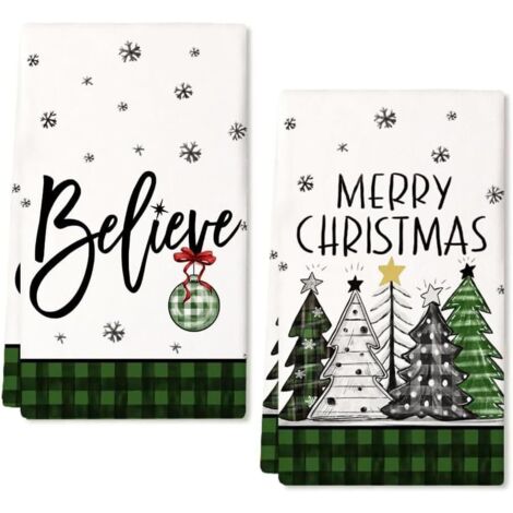Juego de 2 paños de cocina navideños 40x60 cm