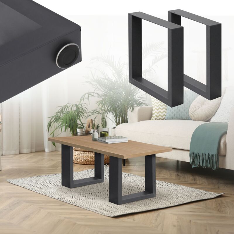 

2x Patas de mesa armazón protección suelo oficina/escritorio/banco 40x43cm