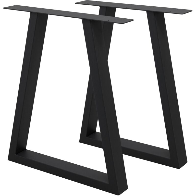 

Juego de 2 Patas 60x72cm acero industrial negro mesa comedor oficina escritorio