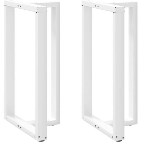 Juego de 2 patas ajustables para mesa de bar en forma de T 60 x 35 x 100 cm diseño moderno acero blanco 020057355