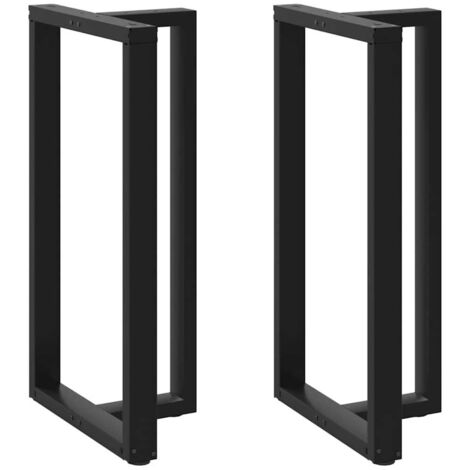 Juego de 2 patas ajustables para mesa de bar en forma de T 60 x 35 x 110 cm diseño moderno acero negro 020057364