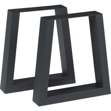 Juego de 2 patas de mesa para muebles modernos diseño original DIY acero Marstal 42 x 40 cm negro 030009688