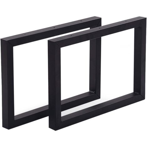 Juego de 2 patas de mesa rectangulares de acero 35 x 50 cm 030008086