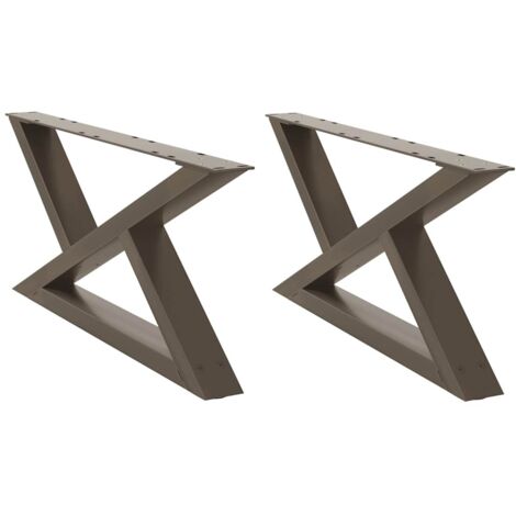 Juego de 2 patas modernas regulables para mesa de centro 70 x 30-31,3 cm en acero natural 020056981