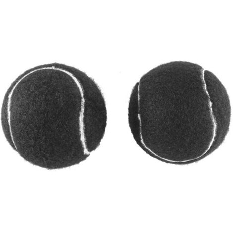 Juego de 2 pelotas de tenis precortadas para patas de muebles y protección del suelo, con funda de fieltro resistente, color negro.