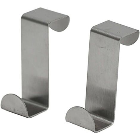 Juego de 2 perchas pequeñas de acero inoxidable - cromadas - Tendance