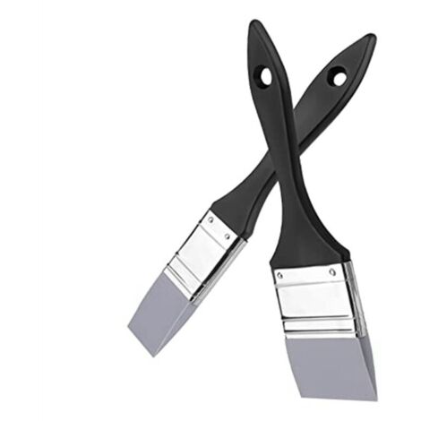 Juego de 2 pinceles planos de silicona, pinceles de silicona anchos y estrechos para arte, juegos de pintura acrílica sólida