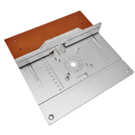 Juego de 2 placas de inserción para mesa de fresadora, fabricadas en aleación de aluminio, para fresado de madera, herramienta auxiliar para grabado y acabado, bancos de carpintería.